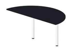 aanbouwtafel,i.h.v.,HxBxD 720-840x1600x800mm,halfrond,CC-zwart