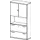 kantoorkast HxBxD 1920x1000x430mm lichtgrijs decor front onyxgrijs