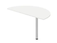aanbouwtafel,i.h.v.,HxBxD 720-840x1200x600mm,halfrond,Bl-wit