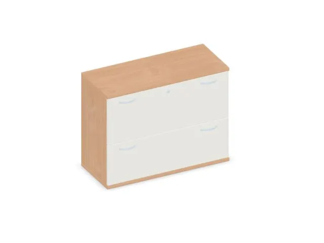 hangmappenkast 770x1000x430mm 2hangmappenframes Beuken+ wit