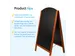Panneau trottoir double face BRASQ Elegance 70x130cm Acajou