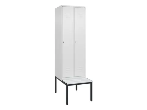 locker met bank,HxBxD 2120x600x815mm,2vak,vak B 300mm,cil.-slot