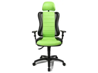 Bureaustoel Bekleding Zwart-Groen Zitting 420-530x 500x 470mm - 1