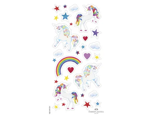 Kleurpotlood Faber-Castell Grip Unicorn 10 colour grip + 3 sparkle pas