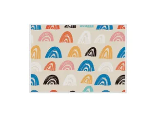 Placemat 45x32cm PVC Kleurrijke vormen Regenboog 6 Stuks - 1