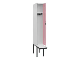 locker met bank,HxBxD 2120x300x815mm,1vak,vak B 300mm,cilinderslot - 1