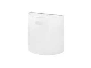afvalbak,20l,HxBxD 388x395x195mm,wandmontage,romp staal wit - 1