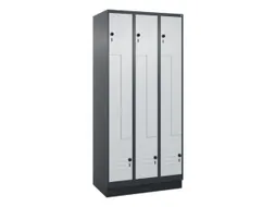 Z-garderobekast,HxBxD 1950x900x500mm,vak B 150/300mm,draaigrendel