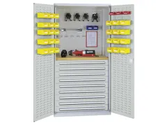 kast met sleufplaat,HxBxD 1950x1000x600mm,9lade(n),RAL5010