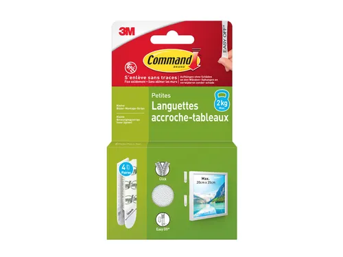 Bevestigingsstrip Command klik vast klein 1,8kg wit