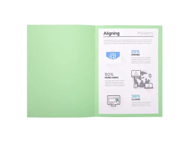 100 dossiermappen FOREVER 250 100%gerecycleerd 24x32cm Gras Groen