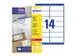 Adresetiket Avery QuickPeel L7163-40 99.1x38.1mm Wit 560 stuks