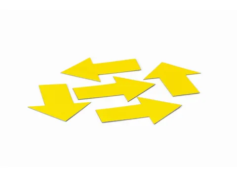Magneetvel Symbool Pijl Geel 40x60 mm