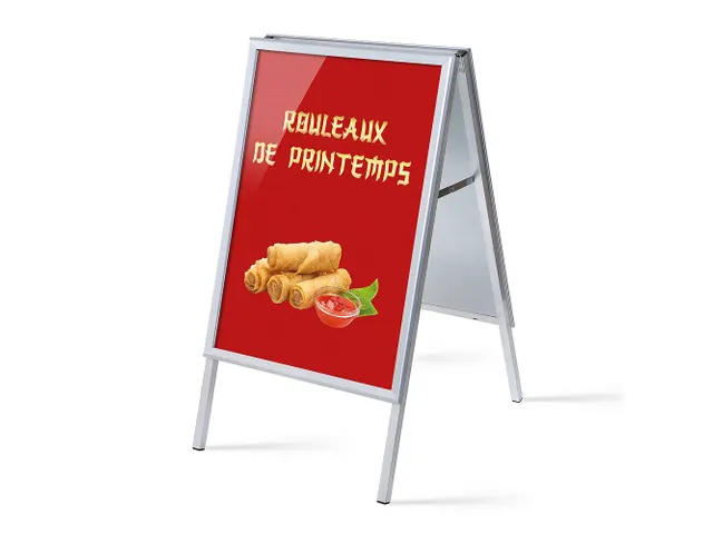 Stoepbord A1 complete set met print "Rouleaux de printemps"