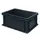 ESD-stapelbak,HxLxB 220x400x300mm,21l,PP,zwart,Wanden gesloten