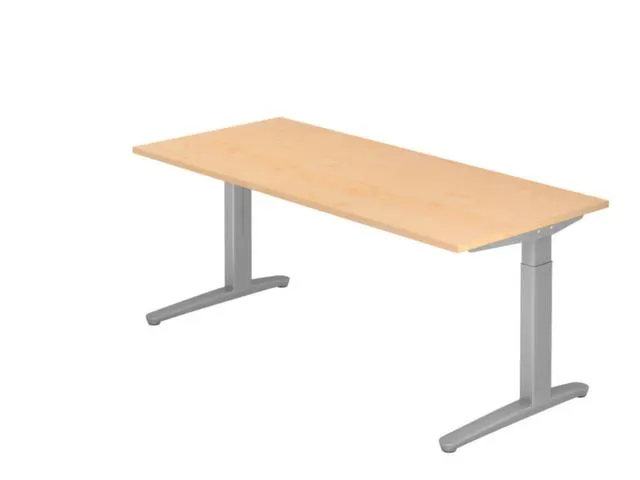 In hoogte verstelbaar bureau,HxBxD 680-850x1800x800mm,blad esdoorn