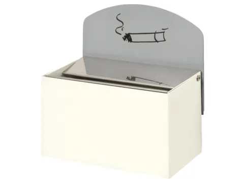 Wandasbak 87x140x98mm Achterwand Verzinkt Plaatstaal Wit