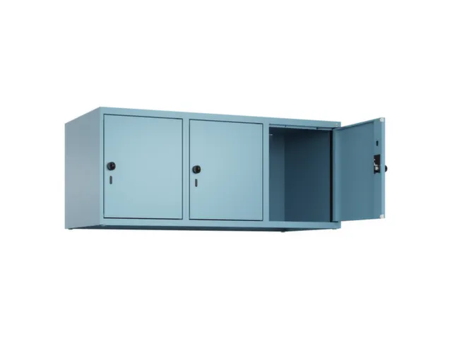 opzetkast,v. locker,3vak.,vak B 400mm,HxBxD 500x1200x500mm