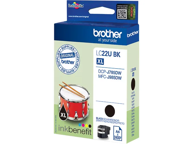 Cartouche Lc22ubk Brother Mfc-j985dw Noir