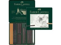 houtskoolset Faber Castell Pitt Monochrome 24-delig