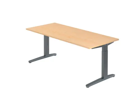 In hoogte verstelbaar bureau,HxBxD 680-850x1800x800mm,blad esdoorn