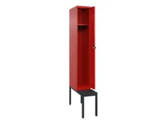 locker met bank,HxBxD 2120x300x815mm,1vak,vak B 300mm,draaigrendel