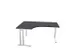 bureau in vrije vorm,HxBxD 740x1600x1200mm,vrije vorm,CC-zwart