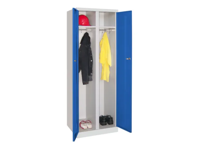 kleding-/wasgoedkast,HxBxD 1800x600x500mm,RAL7035,front RAL5010