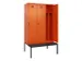 locker met bank,voor scheiding van kleding,HxBxD 2120x1200x815mm,3vak