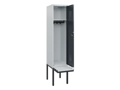 locker met bank,HxBxD 1950x400x815mm,1vak,vak B 400mm,cilinderslot