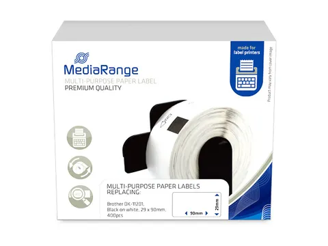 Labels alternatief voor Brother DK-11201 zwart op wit 29x90mm 400 stuk