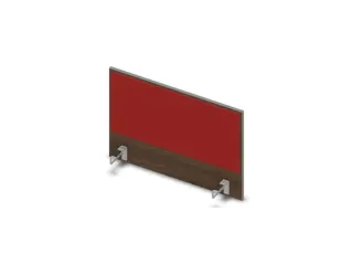 opzetpaneel v. bureau aanbouw zijkant 800mm Bruin Hickory BN4011-rood - 1