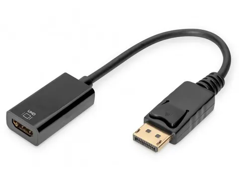 DisplayPort-adapterkabel type DP HDMI A M/F 0,2m m/vergrendelend UHD 4