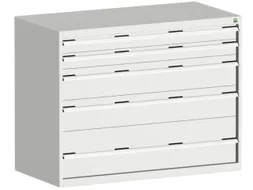 ladekast HxBxD 1000x1300x750mm 5laden romp RAL7035 front RAL7035