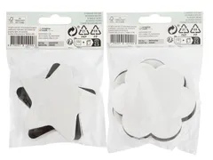 Canvas Nassau fine art ster en bloem 7,5cm magnetisch 4 stuks