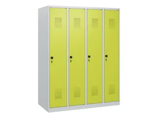 schoollocker,HxBxD 1530x1200x500mm,4vak,vak B 300mm,draaigrendel - 2