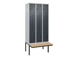 Z-garderobekast,HxBxD 2120x900x815mm,6vak,vak B 300mm,draaigrendel