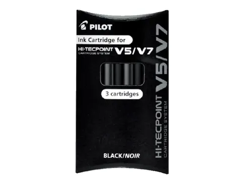 Inktpatroon Pilot rollerpen Hi-Tecpoint V5 en V7 Zwart