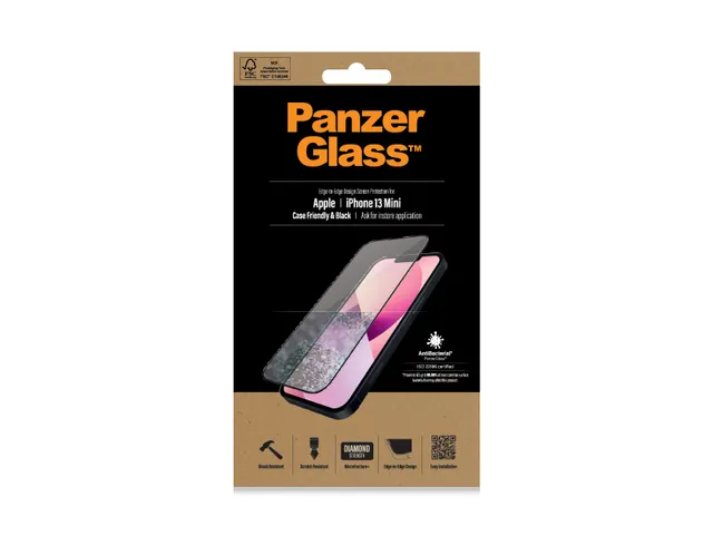 PanzerGlass Screen Protector iPhone 13 Mini | Edge-to-Edge, Apple,
