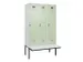 locker met bank,voor scheiding van kleding,HxBxD 2120x1200x815mm,3vak