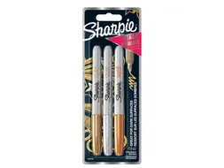 Viltstift Sharpie rond 0.9mm Metallic Assorti blister 3 stuks
