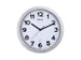 Horloge murale MAULstep RC Ø30x5cm plastique argent/blanc avec pile