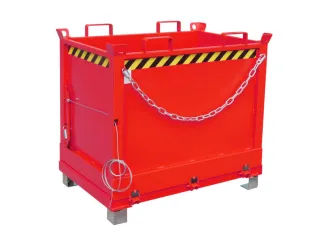 klapbodemcontainer,HxLxB 1145x840x1245mm,0,75m³,hijsogen,vorksloffen - 2