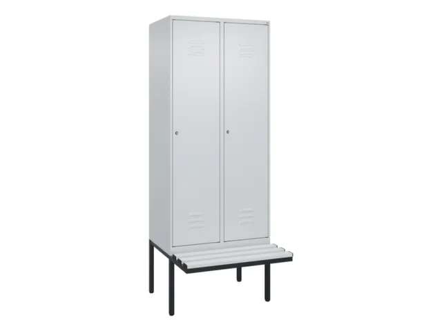 armoire vestiaire noir et blanc HxlxP 2120x800x815mm 2compart.