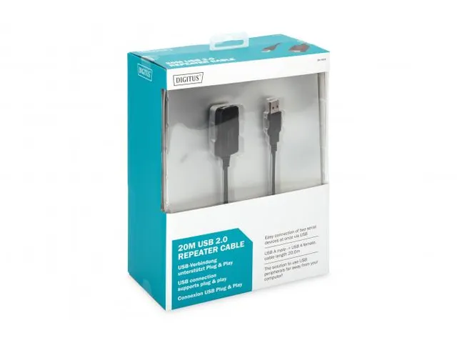 USB 2.0 repeaterkabel USB A Mannelijk/Vrouwelijk Lengte 20m