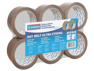 Donau verpakkingstape PP Hot-Melt 48mmx66m 50 micron bruin - 3