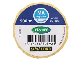 Voedseletiketten 59x23x59mm Flushlabel MA weg op WO - 1