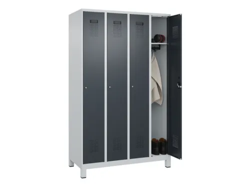 locker,HxBxD 1950x1200x500mm,4vak,vak B 300mm,cil.-slot,voeten