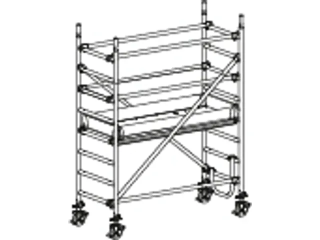 échafaudage roulant,portée H 3,25m,échafaudage H 2,49m