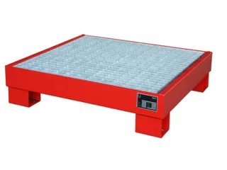 Opvangbak Staalplaat Hxbxd 220x900x800mm 61l Met Rooster Ral 3000 - 1